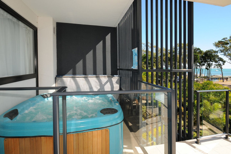 The Bay Apartments balcony spa and view 2